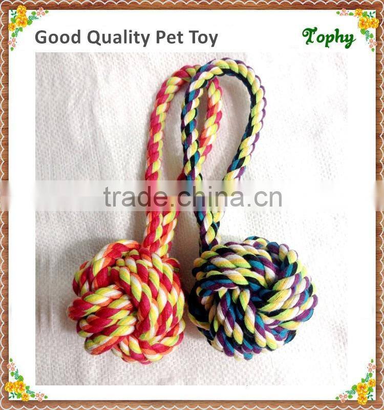 Cotton Ball On Rope Dog Toy Dog Tug Of War Toy Interactive Dog Toys