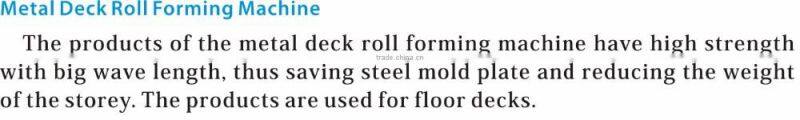 Metal Deck Roll Forming machine for floor decks