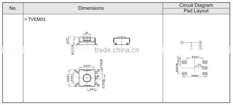 FTVEM03 4pin tactile button touch led dimmer switch