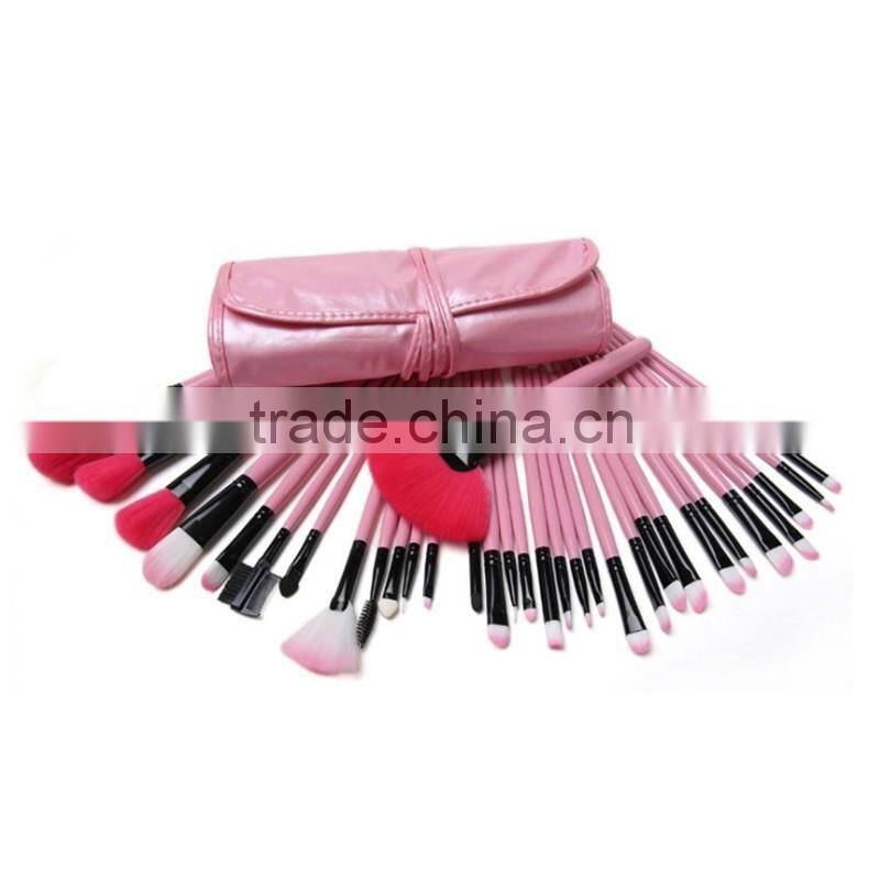 Wholesale 2016 24/32 pcs private label make up brushes soft goat hair colorful cosmetics makeup brushes set !