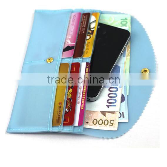 New Cheap Candy Color Plastic Wallet ID Credit Card Holder Business Case Phone Purse Ladies
