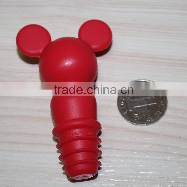 Silicone custom cork wine bottle stoppers