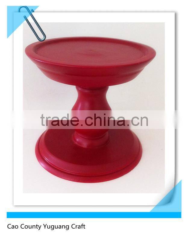 Home Decoration White and black 3 Set of Wooden Candle Holder