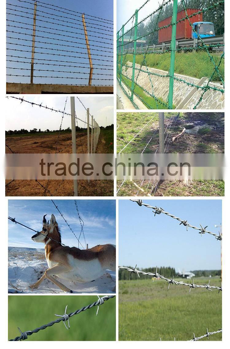 Chain link fence top barbed wire