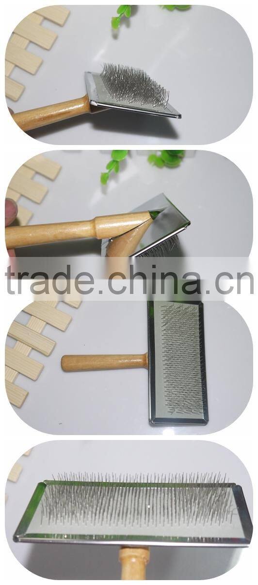 Super hot wholesale wooden pet dog slicker brush