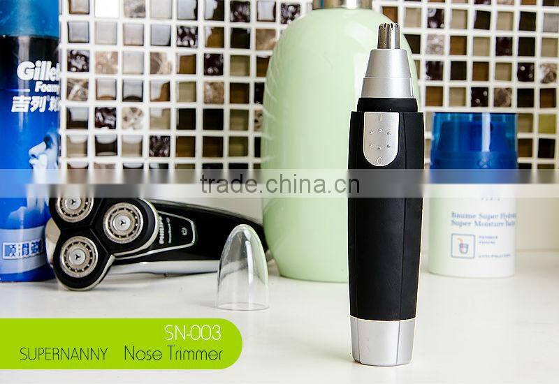 AA Battery Personal Use Rubber Oil Surface Nose Hair Trimmer(SN-003)