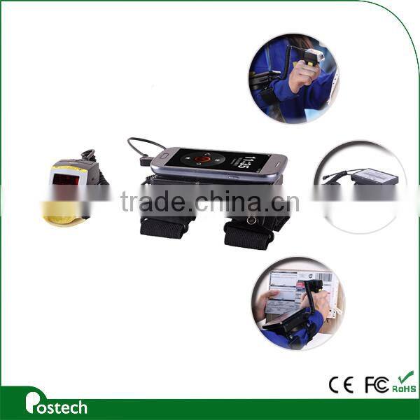 Bluetooth 1D 2D barcode scanner with wearable IOS /android / win data collector terminal WT01