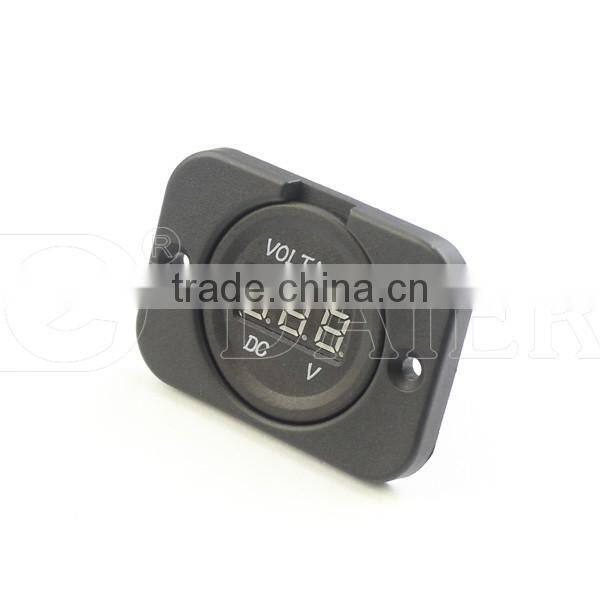 Car/Motorcycle 12V Power Digital Panel Voltmeter Socket