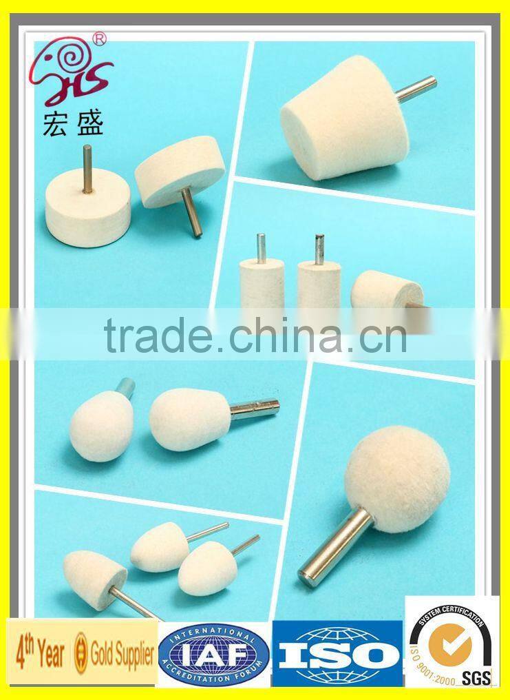 2016 new product 10mm x 3mm Taper Shape Head Felt Bobs Buffing Wheels Grinding Tools high quality