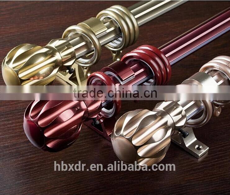 new design Europe Popular decorative Aluminum Finial End Cap of Curtain Rods