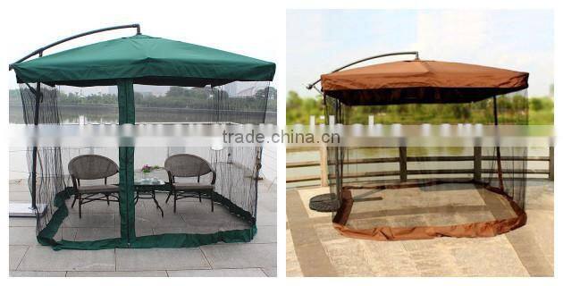 10 feet garden hanging parasol with mosquito netting