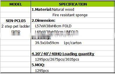 Folding pet ladder ,wood dog ramp
