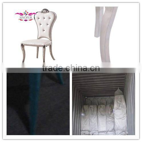 modern wood or stainless steel framed baroque chair