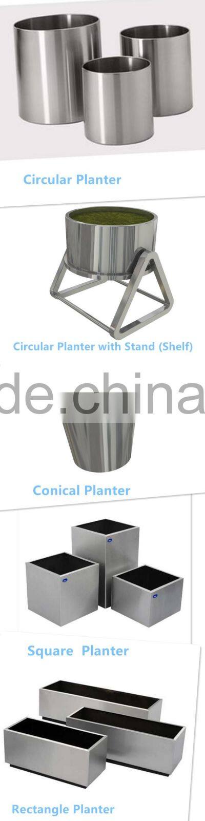 Indoor Deluxe garden silver Planters Flower Pot