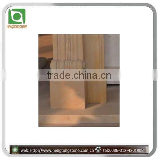 Colored Stone Simple Style Fireplace Mantel