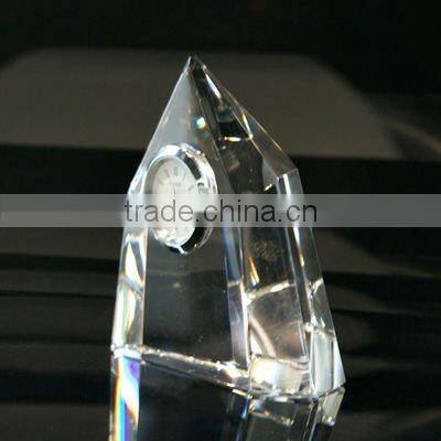 2016 cheap crystal pyramid clock