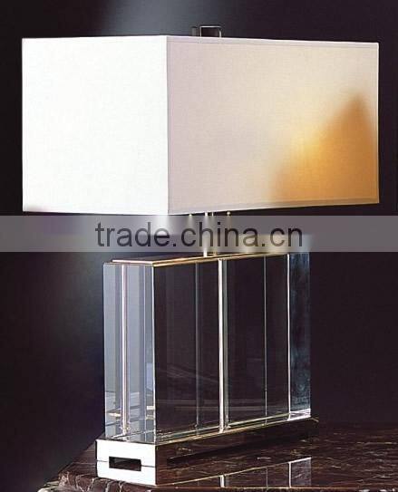 elegant cuboid crystal desk lamp for bedroom decor