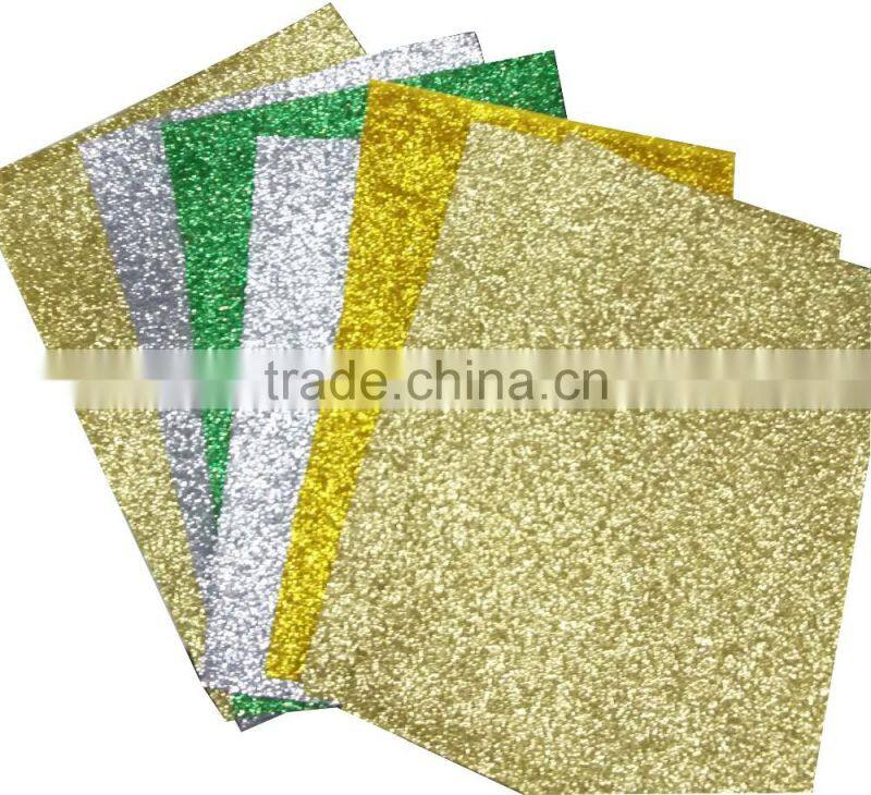 16053001 factory direct selling craft usage printed glitter felt A4 size