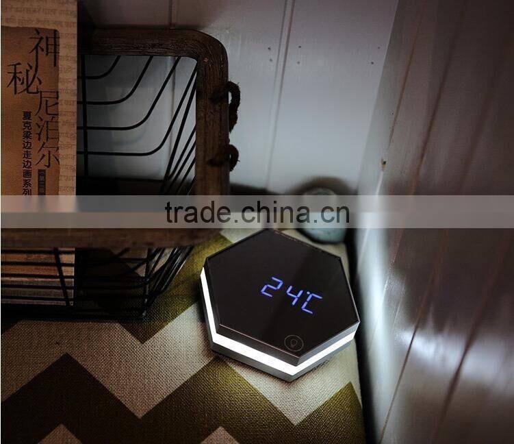 Latest Arrival Digital Alarm Clock With Make-up Mirror LED Night Light Digital Thermometer Multifunctional Wall Desk Clock