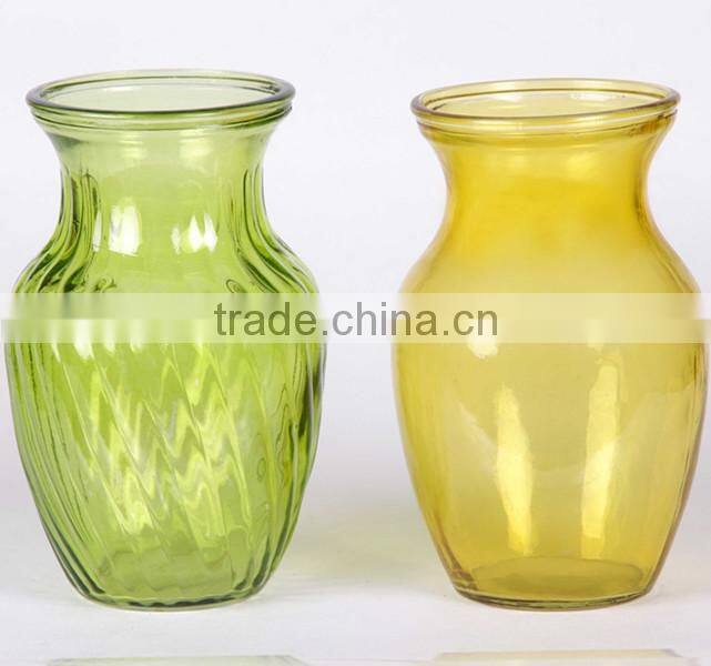 frosted glass vase for home decoration