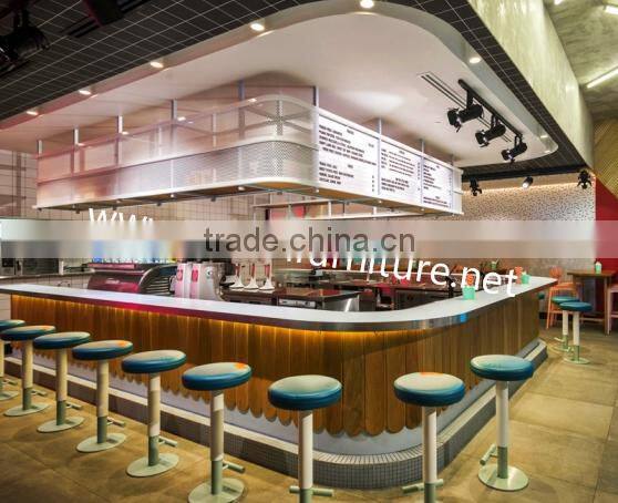 New design solid surface custom sized made restaurant/pub/cafe bar counter