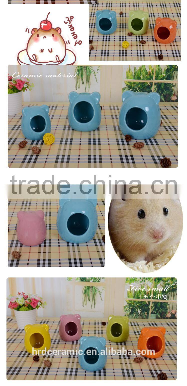 cat form hamster ceramic designer pet house