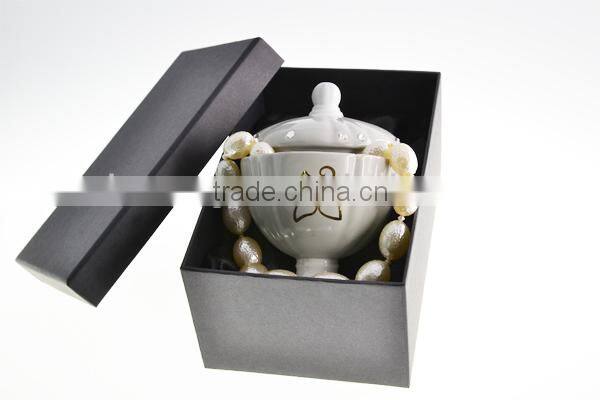 fashionable fashion silver jewelry gift wedding box glass set display with Crystals from SWAROVSKI