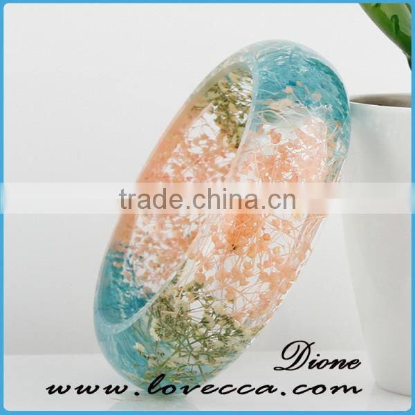 Beautiful Handmade Real Flower Resin Bangle