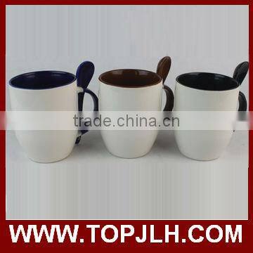 Topjlh special offer sublimation colored coffee mug spoon