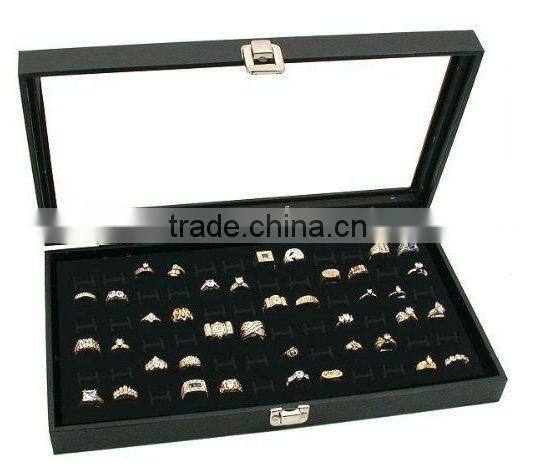 Ring Storage Display Organizer Top Transparent Necklace Jewelry Box