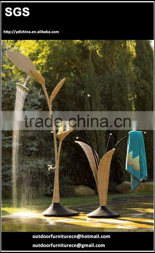 design resin rattan outdoor shower