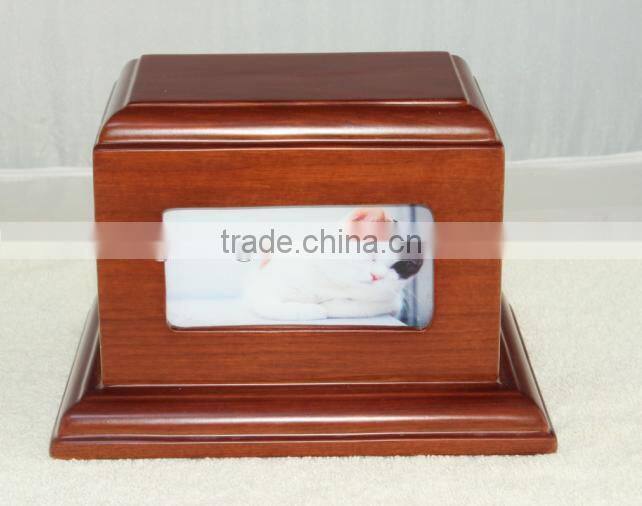 Nice wooden pet photo frame cremation urn for beloved wholesale
