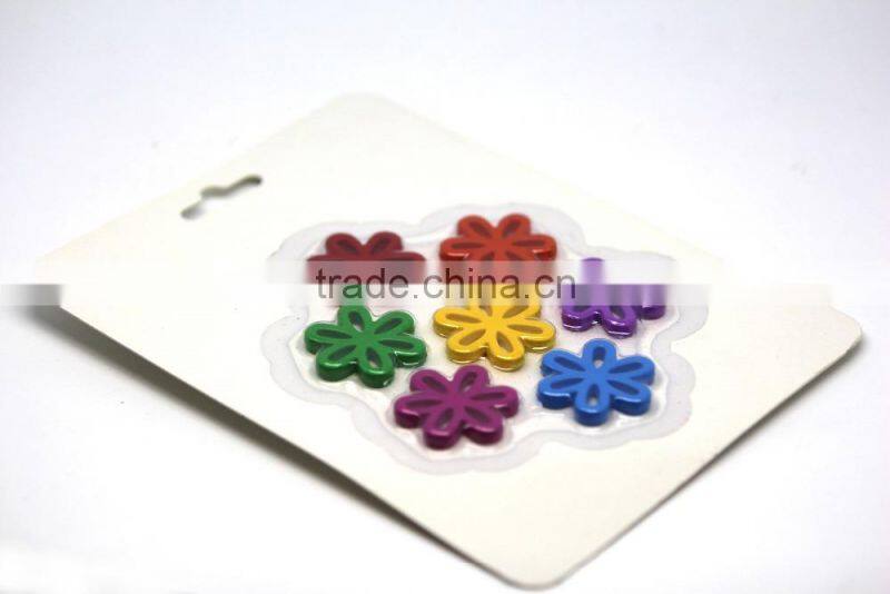 New Design Fancy Flower 7 Color Crayon, 7 pk Flower Wax Crayon, Novelty Flower Shaped Crayon Set