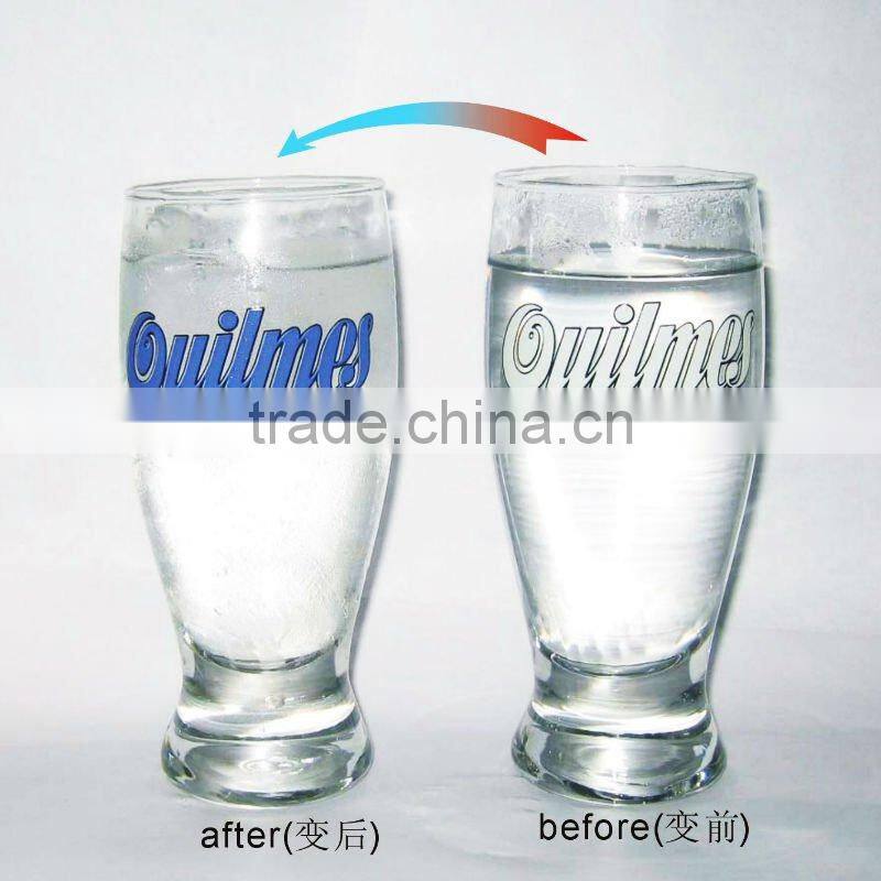 2016 New Item Cheap Price change color glass cup
