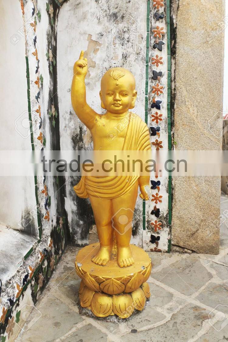 High quality home decor metal crafts bronze baby buddha statue