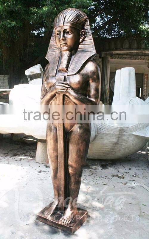 Outdoor decoration antique famous sculpture egyptian fiberglass pharaoh statues