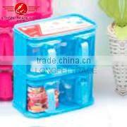 2Layer of Plastic Condiment Dispenser Set Seasoning Bottle