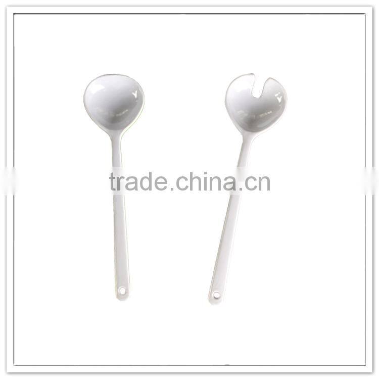 Candy cream color double side top grade melamine plastic kitchen ware set without decal