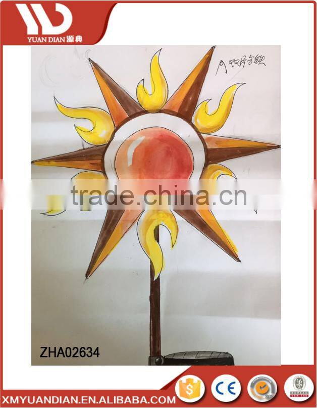 Designed Garden Stake Solar Fence Post Lights Pole Lighting Home Solar Light