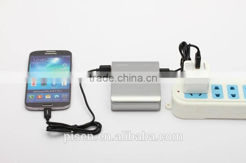Universal Smart LED Torch Light External Battery PISEN Mobile Power Bank 10000mAh Portable Charger
