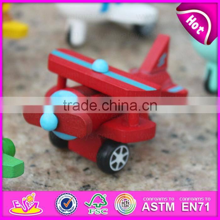 wholesale kids mini wooden toy plane W04A198-S