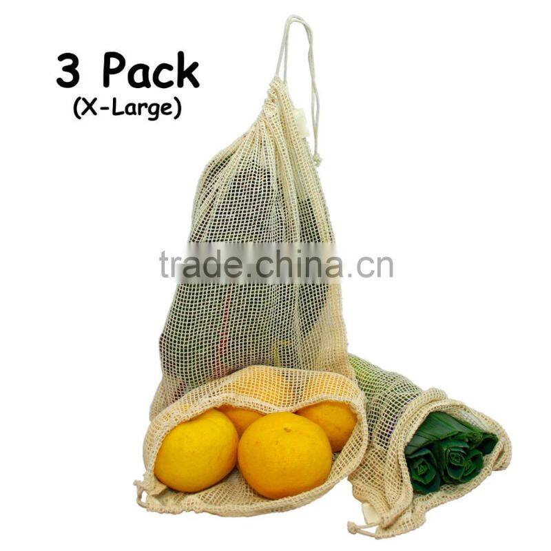Fruit Veagetable Organic Cotton Mesh Bags