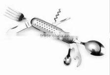 Multi function outdoor use camping knife sharpener pocket knife