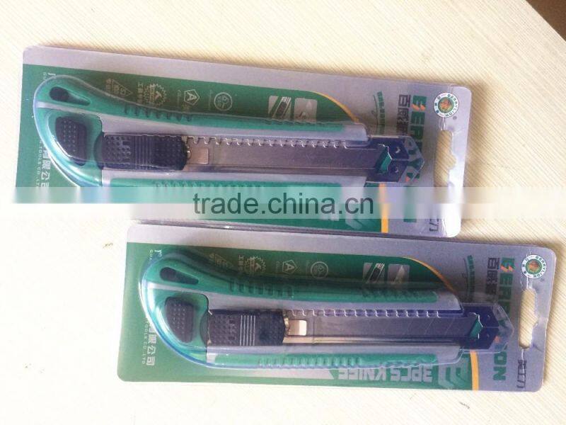 Berrylion 3pcs self-locking mechanism utility knife for sale