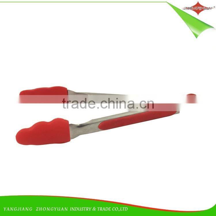 ZY-H2030 FDA&LFGB Silicone Metal Kitchen Cooking tong Food Salad Serve Clips