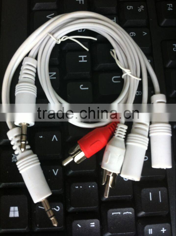 2 Audio Cables for mobile phone ,PC, Mac or MP3