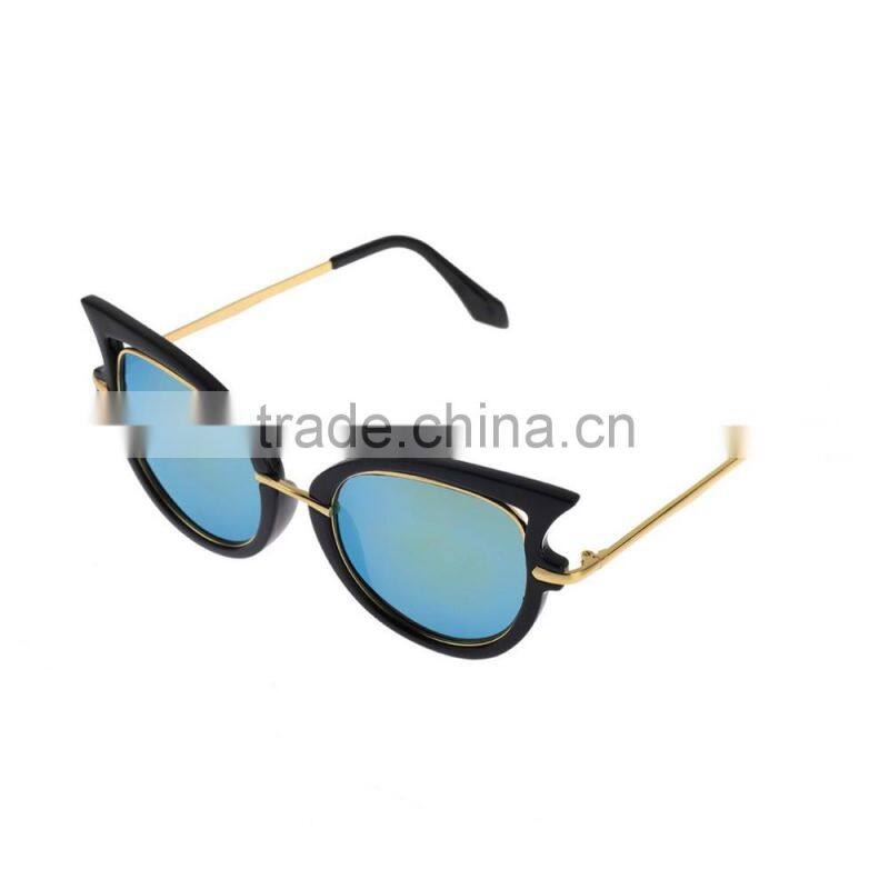 Fashion Retro Metal Frame Sexy Cat Eye Sunglasses for Women Coating Brand vintage sun glasses female oculos de grau femininos