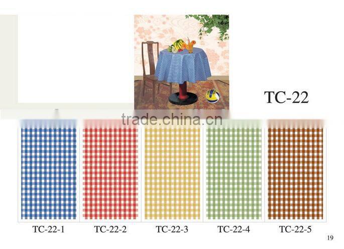 2016 Designed Printed PVC table cover cloth with falannel back