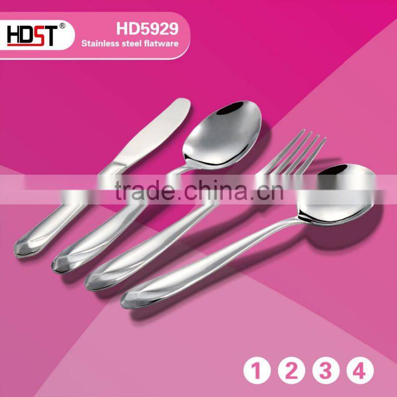High mirror polish free sample good quality 410 stainless restaurant cutlery