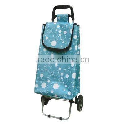 Foldable shopping trolley bag with wheels